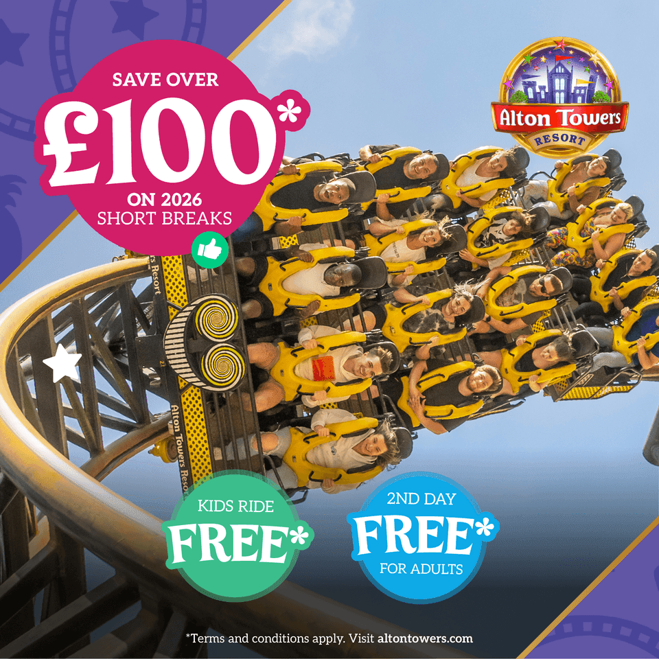 Save over £100* on 2026 Short Breaks at Alton Towers