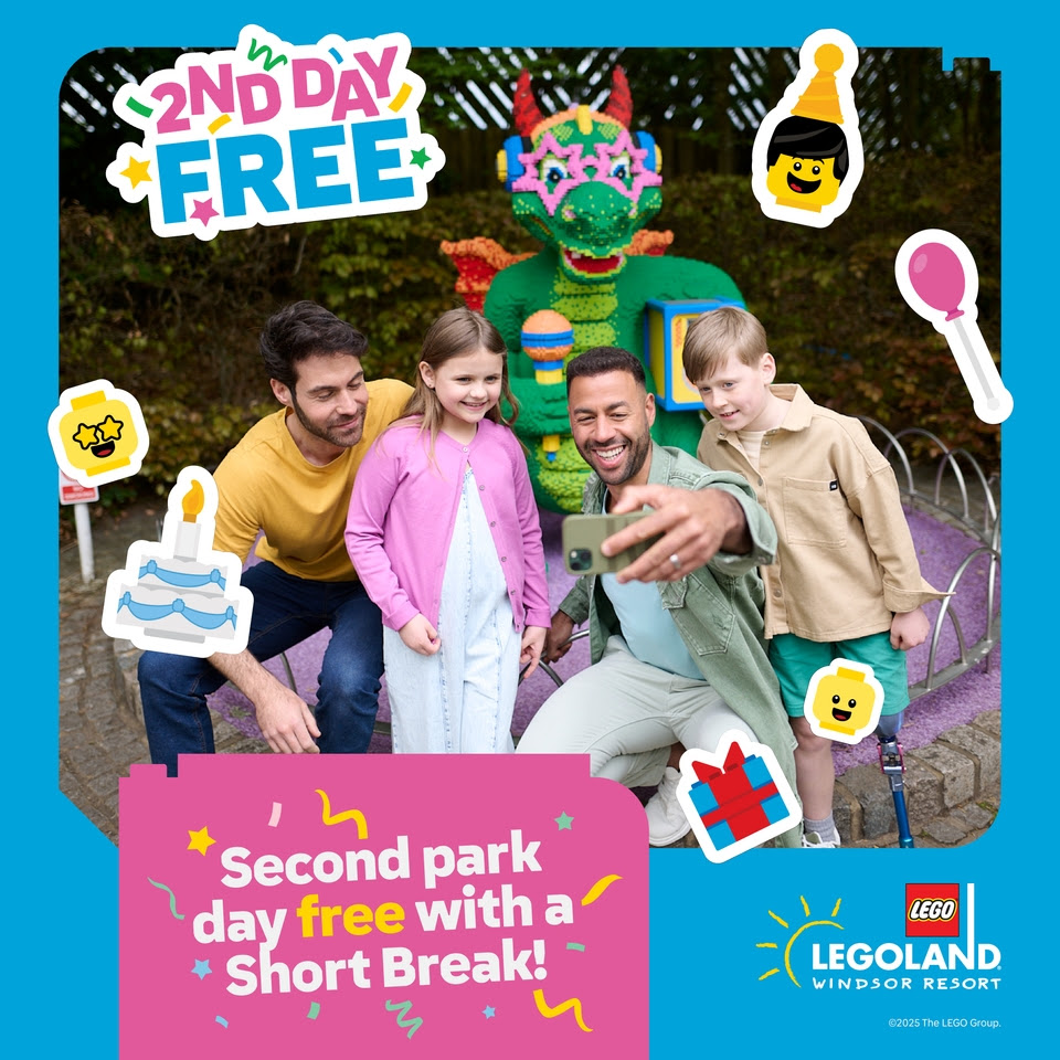 Second Day Free on 2026 Family Breaks at LEGOLAND Windsor