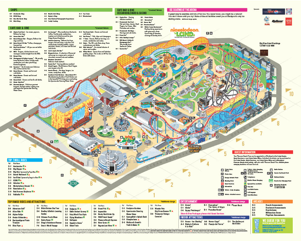 Pleasure Beach Resort Park Map 2026